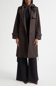 Reiss Azura Hooded Double Breasted Trench Coat
