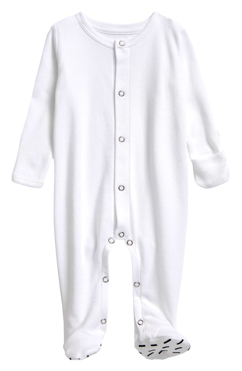 1212 The Organic Snap Footie Pajamas, Main, color, 