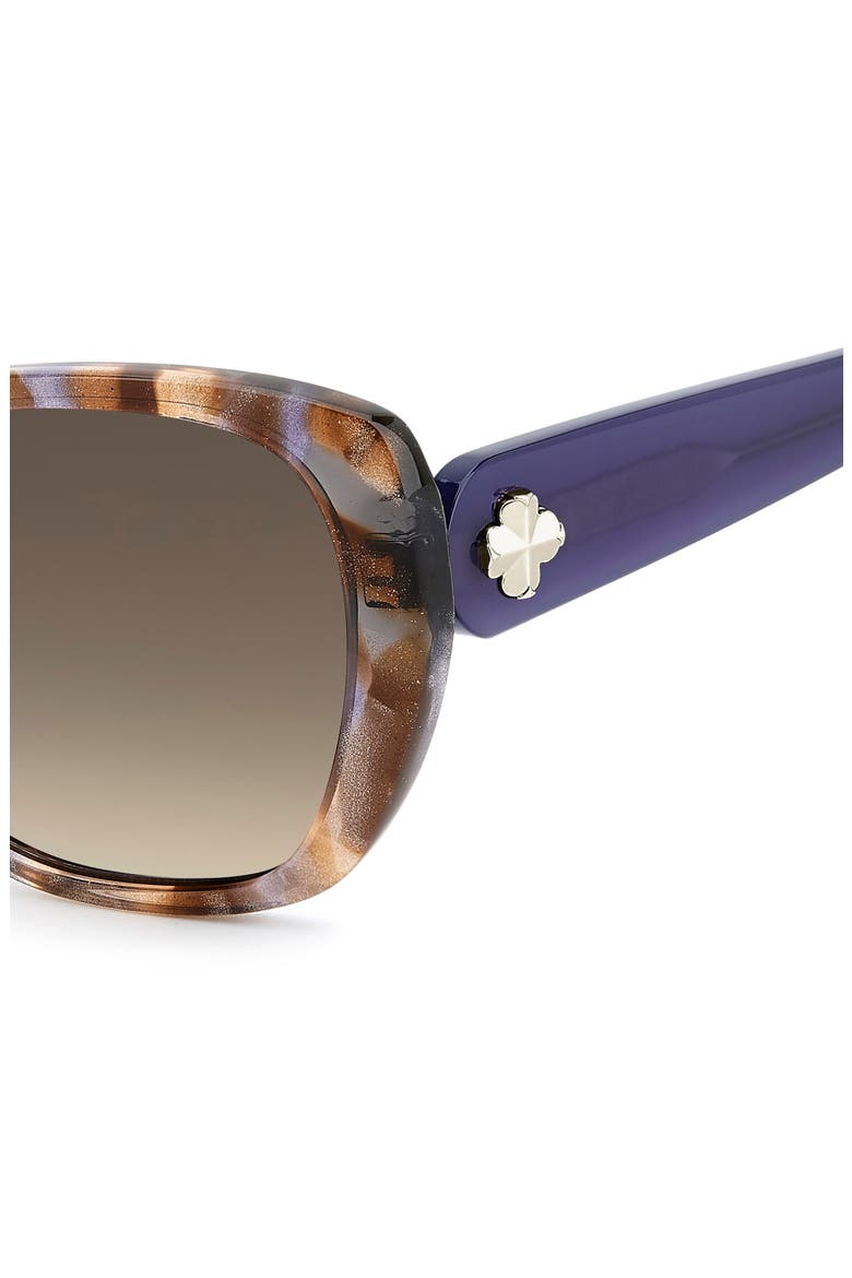 jalisa 56mm gradient polarized butterfly sunglasses, Alternate, color, HAVANA MULTICOLOR/ BROWN SF PZ