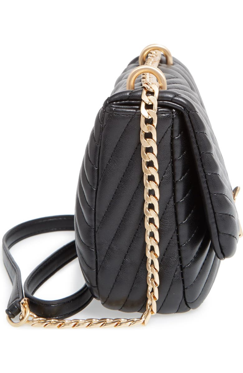 Topshop Quilted Crossbody Bag, Alternate, color,