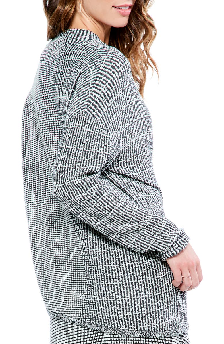 NIC+ZOE Pixel Cowl Neck Cotton Blend Sweater, Alternate, color, 