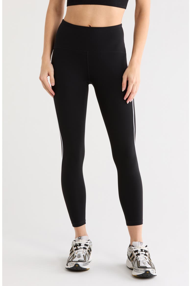 Perform Piped Contour Leggings, Main, color, BLACK