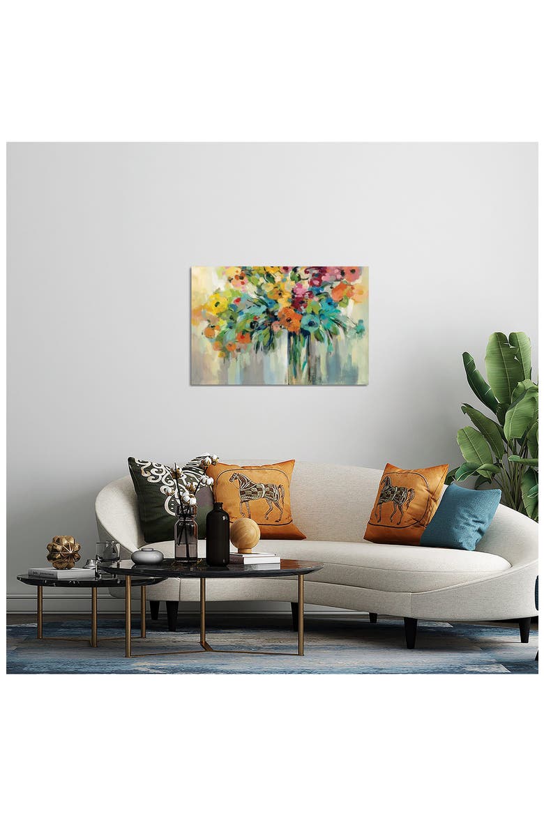 'Cloud of Flowers' by Silvia Vassileva Canvas Artwork, Alternate, color, WHITE-MULTI