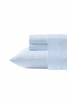 Laura Ashley Bedford Stripe 200 Thread Count Cotton Sheet Set