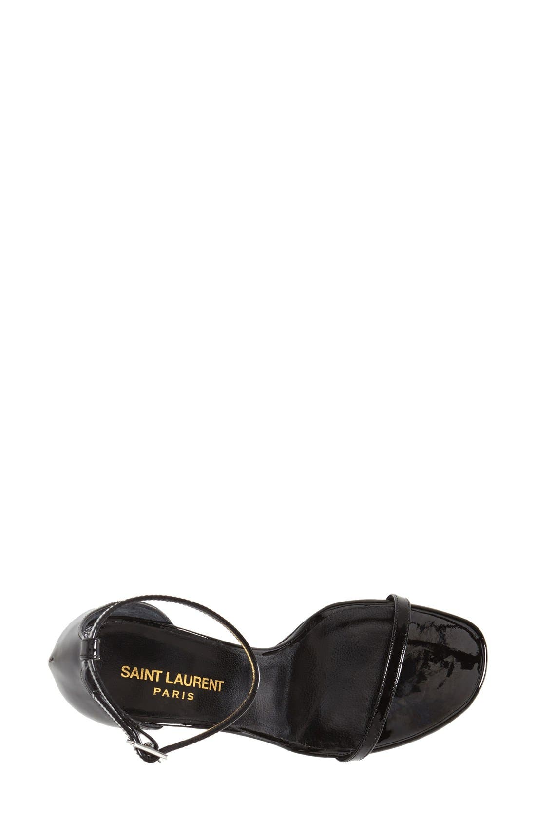 Saint Laurent 'Jane' Ankle Strap Sandal, Alternate, color, 