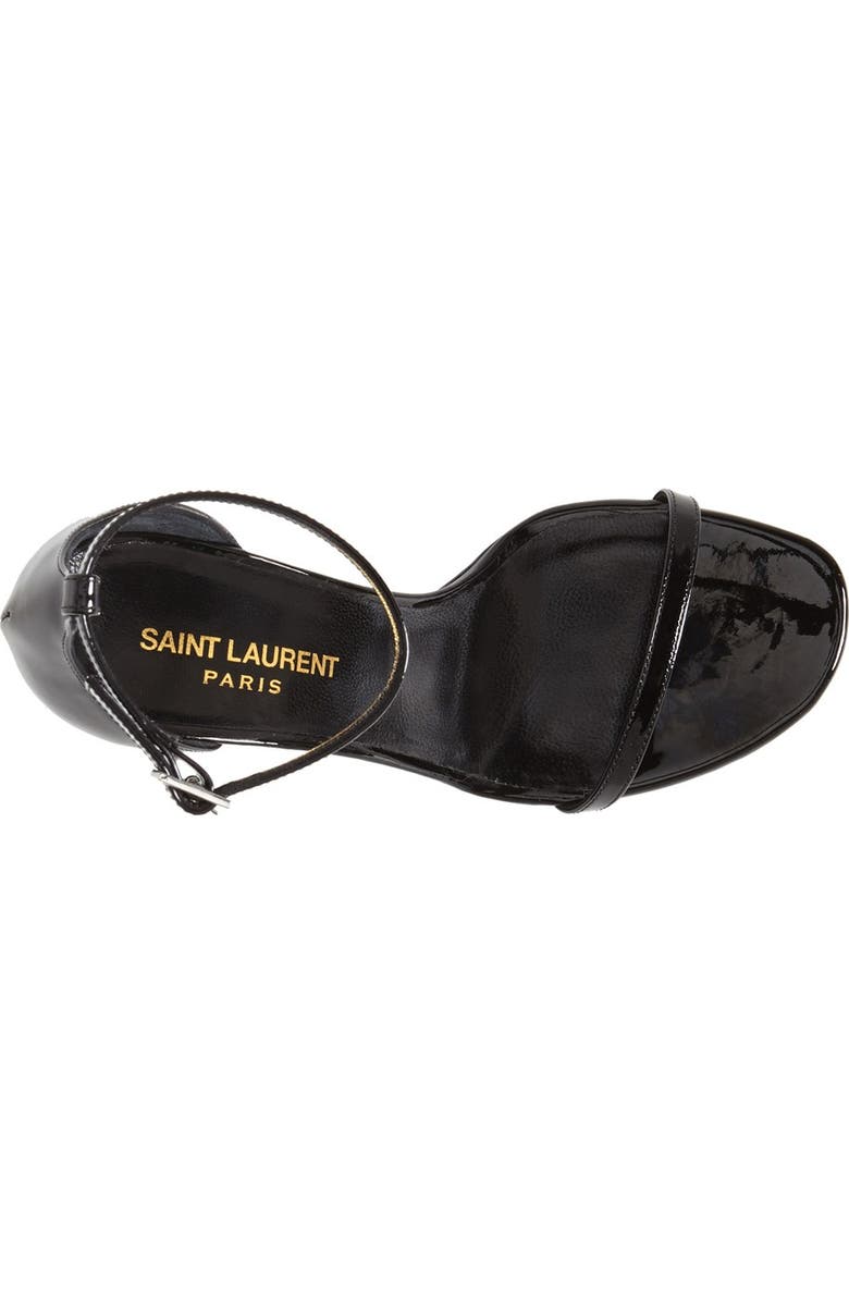 Saint Laurent 'Jane' Ankle Strap Sandal, Alternate, color,