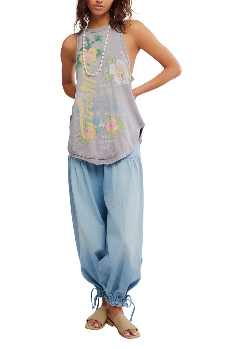 Free People Rosie Graphic Tank, Alternate, color, Grey Combo