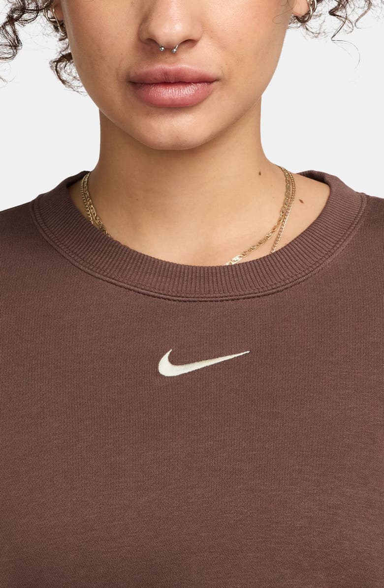 Nike Phoenix Fleece Oversize Crewneck Sweatshirt, Alternate, color, 265 Faunbn/Sail