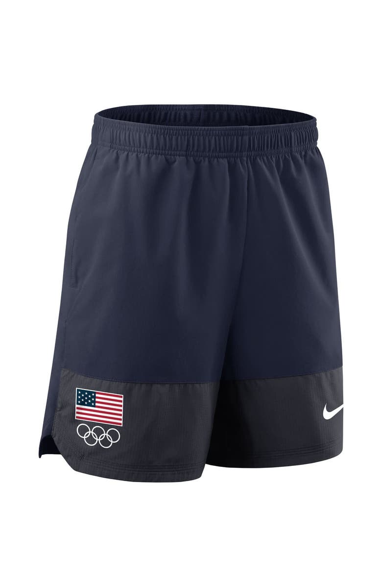 Nike Men's Nike  Navy Team USA Woven Performance Shorts, Alternate, color, Navy
