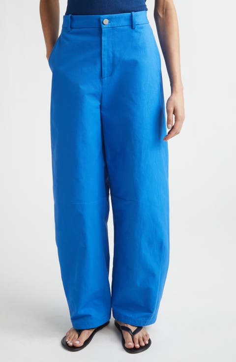 Barrow High Waist Cotton Barrel Leg Pants