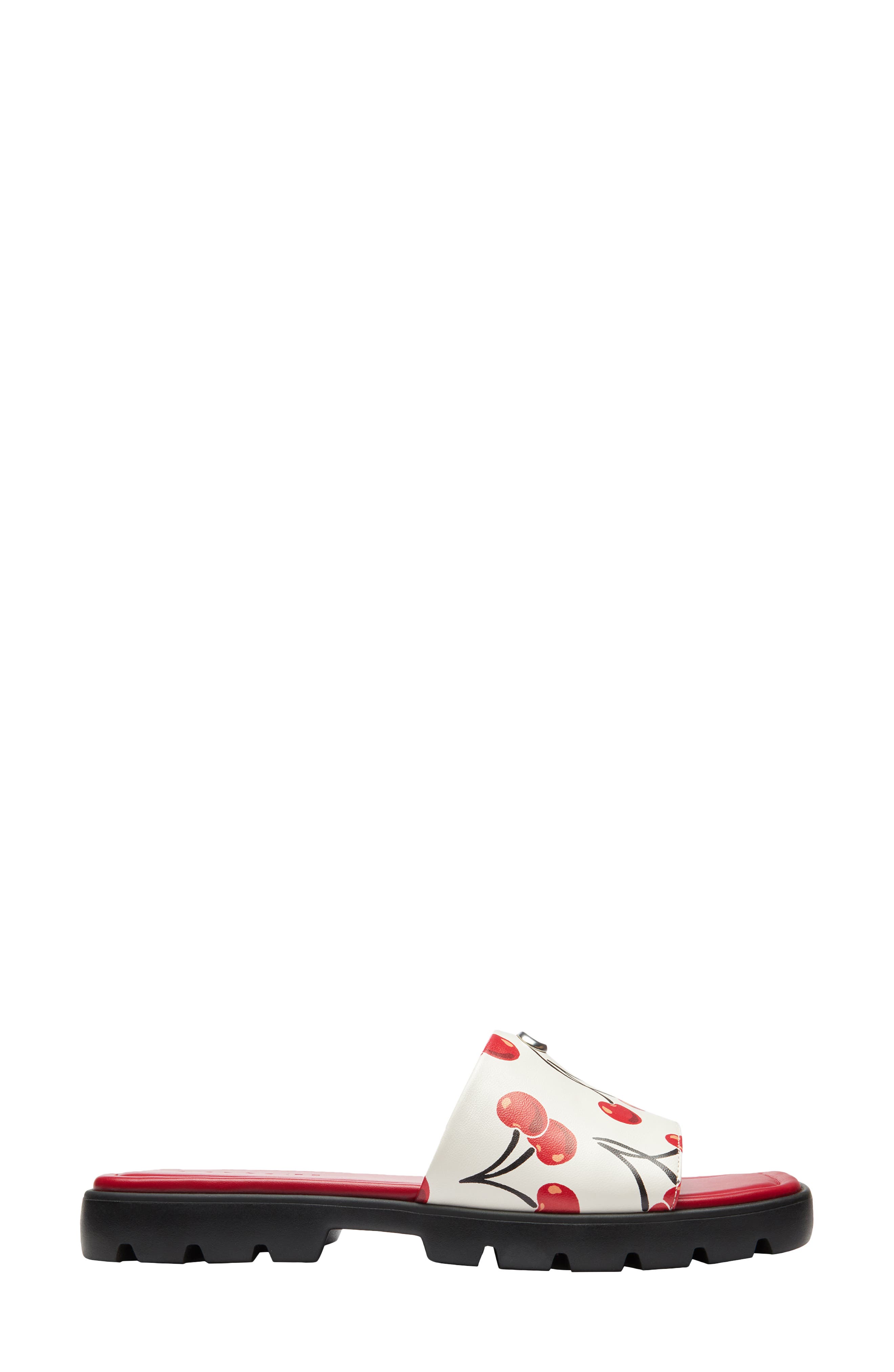 COACH Florence Cherry Print Slide Sandal, Alternate, color, 
