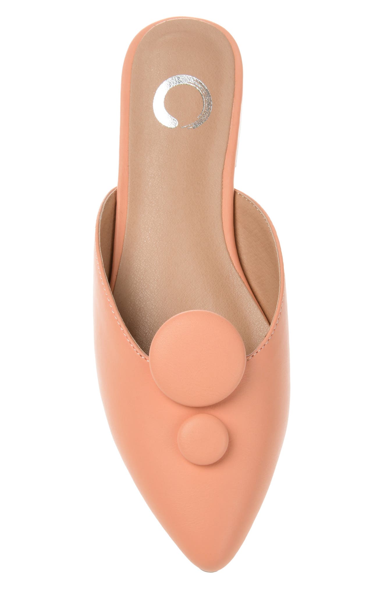 Journee Collection Mallorie Almond Toe Mule, Alternate, color, Coral