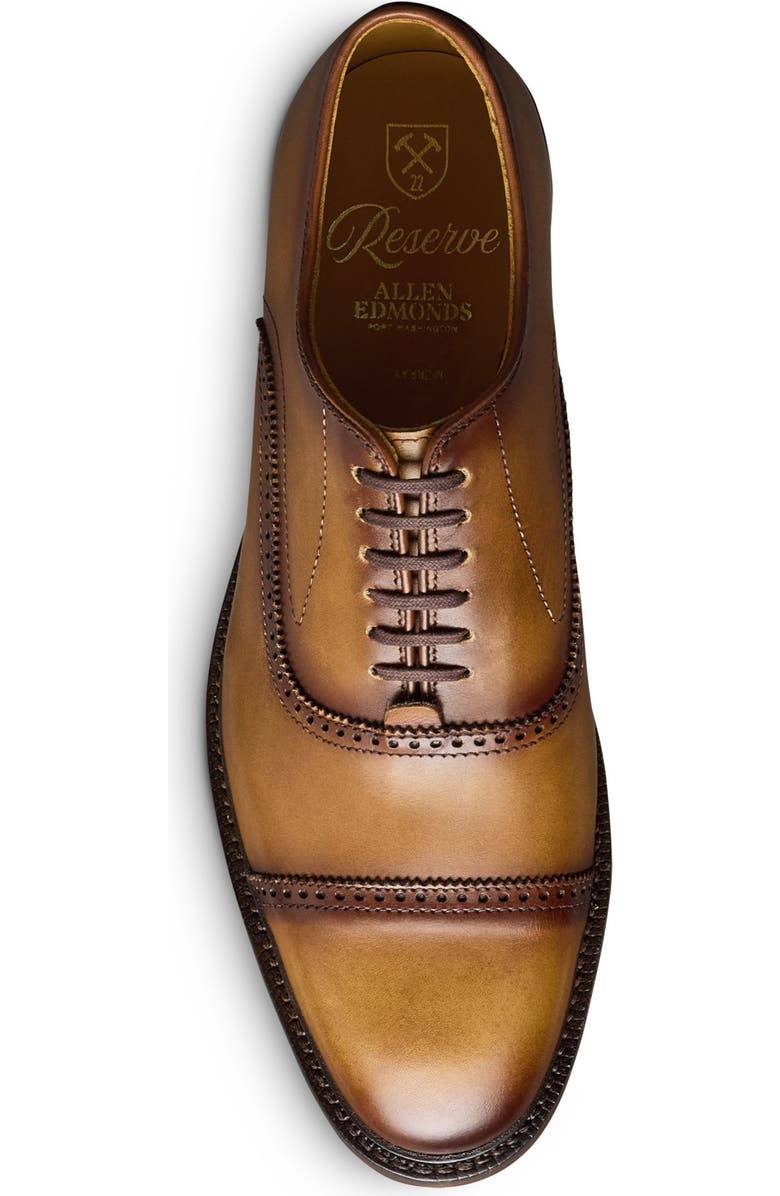 Allen Edmonds Murray Reserve Cap Toe Oxford Dress Shoe, Alternate, color, Walnut