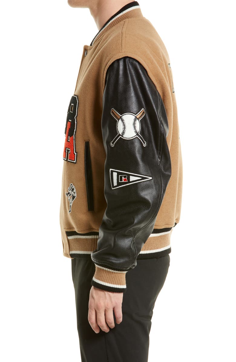 BOSS Carsity Wool Blend Bomber Jacket, Alternate, color, 