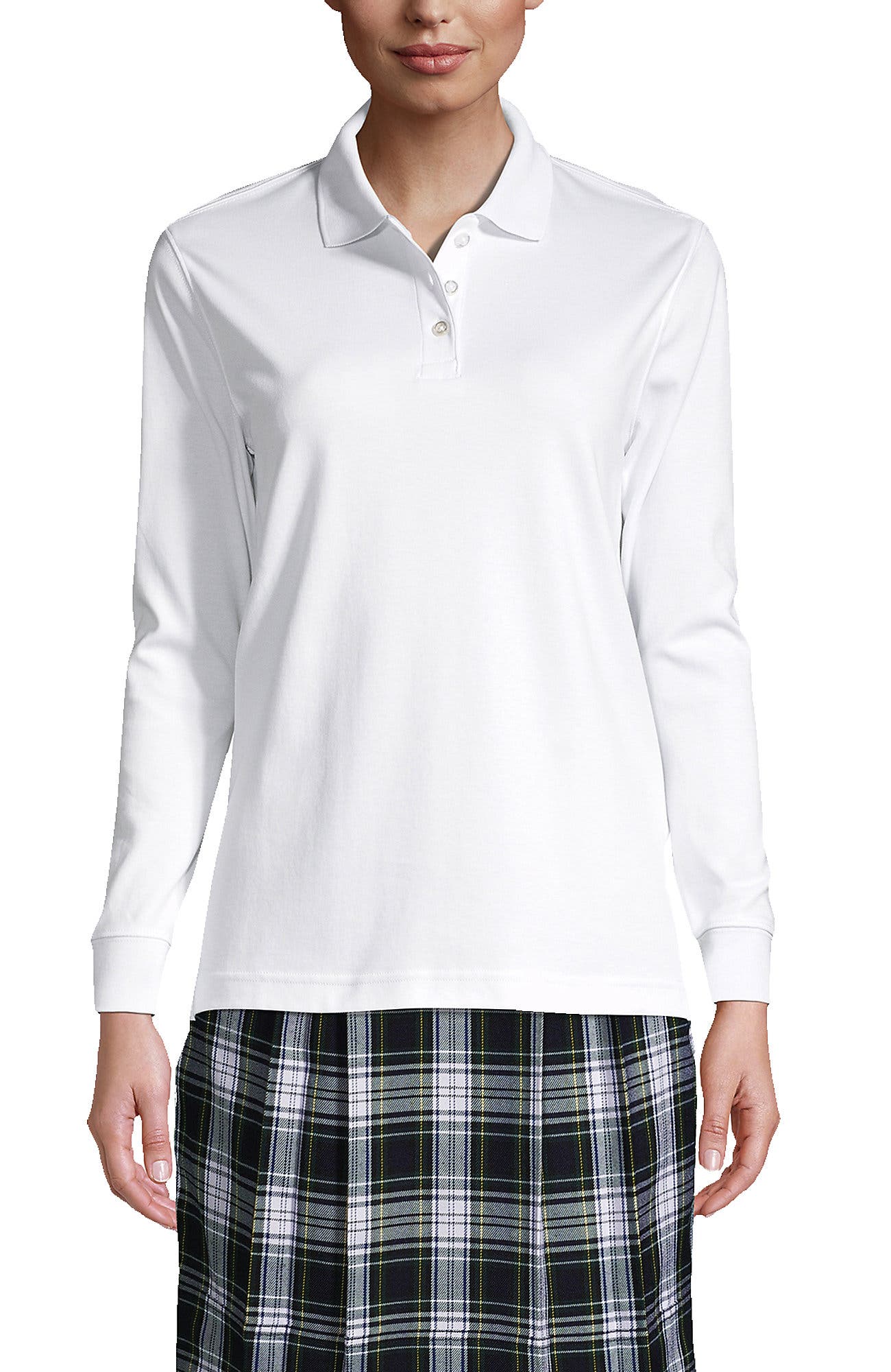 School Uniform  Long Sleeve Interlock Polo Shirt - image 5