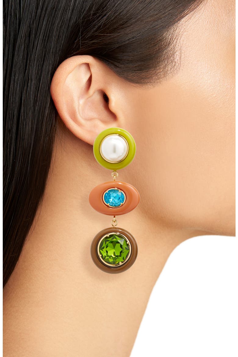 Ornament Linear Drop Earrings, Alternate, color, SUNSET FIELDS