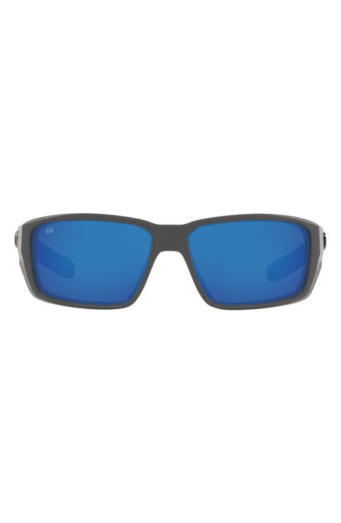 60mm Polarized Rectangular Sunglasses