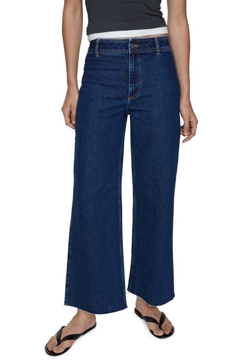 Catherin Raw Hem High Waist Wide Leg Culotte Jeans (Regular & Plus)