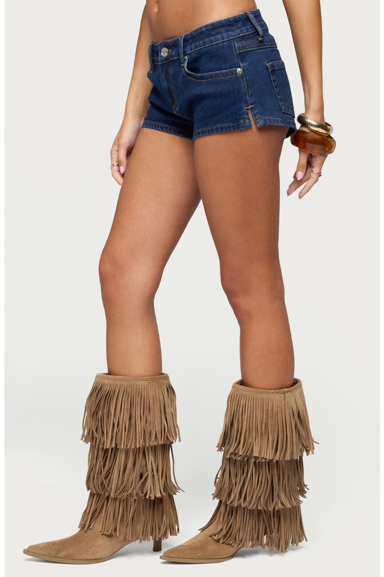 Jagger Low Rise Denim Shorts, Alternate, color, DARK-BLUE-WASHED