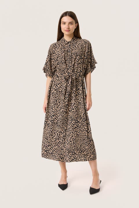 SLNaya Short Sleeve Maxi Shirt Dress