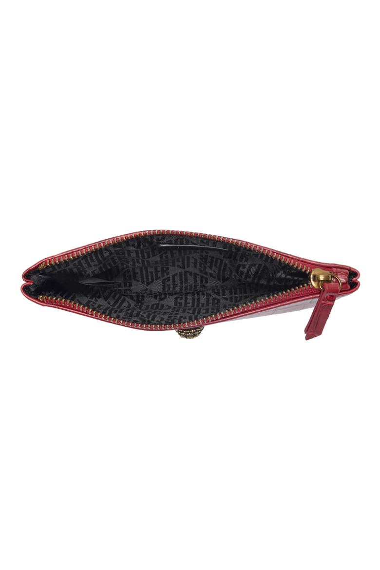 Croc Embossed Pouch & Cardholder Set, Main, color, RED