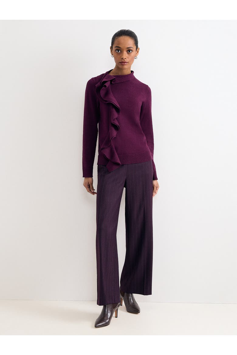 Plum Ruffle Detail Knit Jumper, Alternate, color, Pink