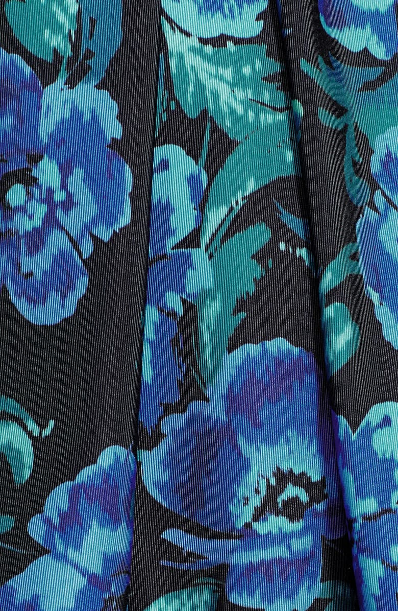 Eliza J Cutout Floral Print Fit & Flare Dress, Alternate, color, 