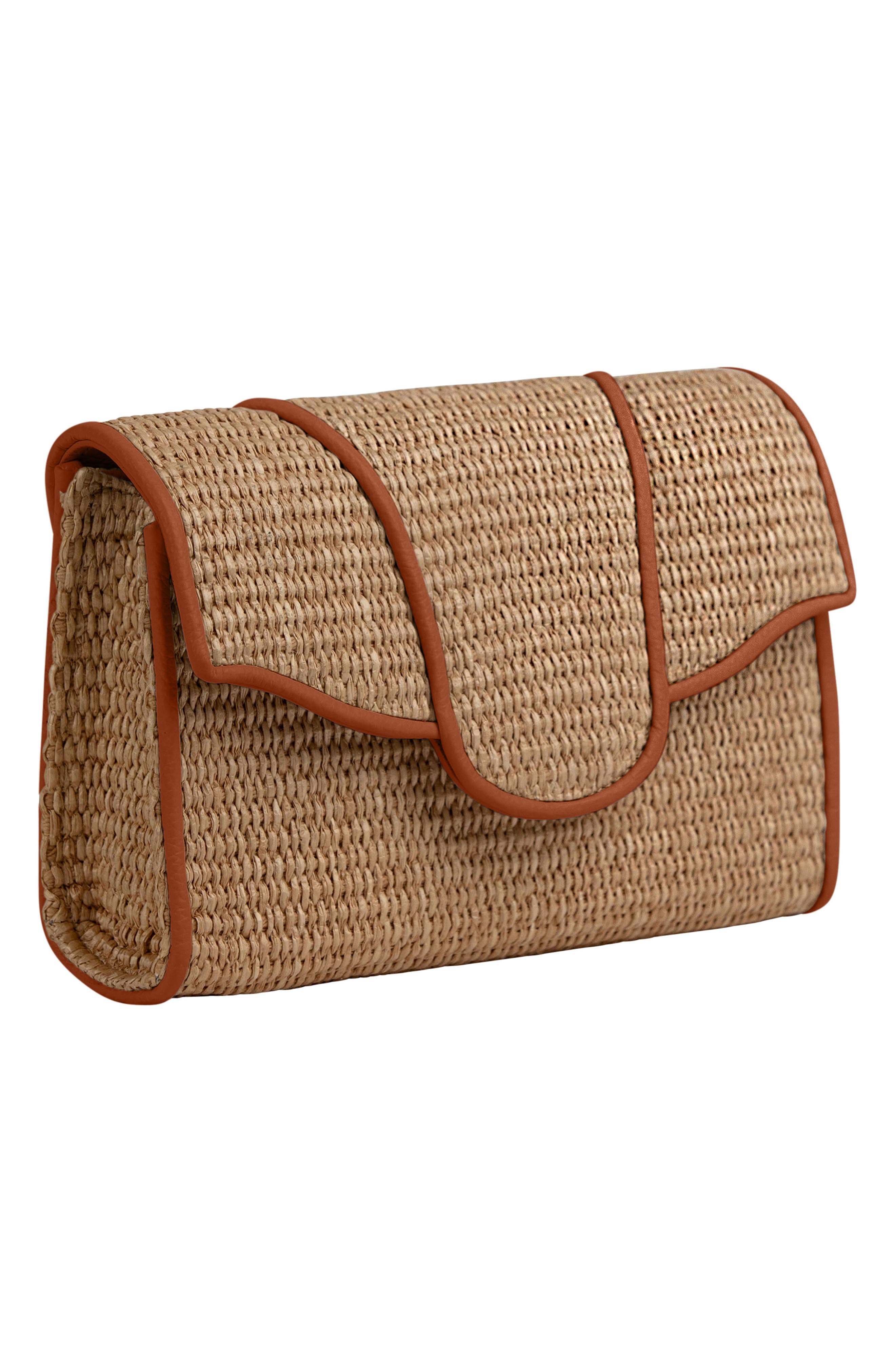 LISELLE KISS Allie Raffia Clutch, Alternate, color, 