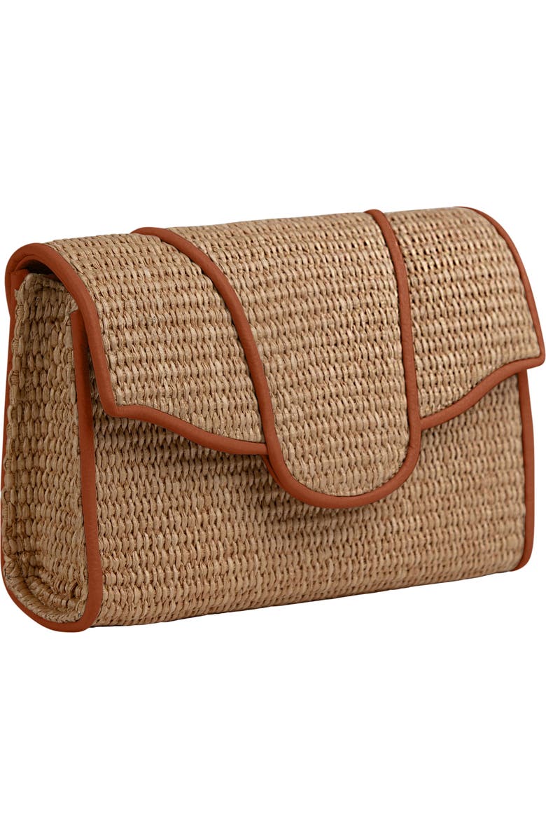 LISELLE KISS Allie Raffia Clutch, Alternate, color,