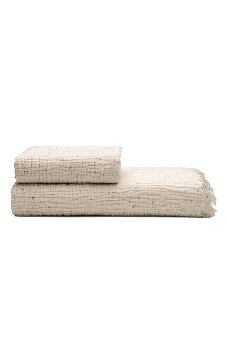 Soho Supersoft 4-Layer Cotton Gauze Towel Bundle, Alternate, color, Ecru Black Dots