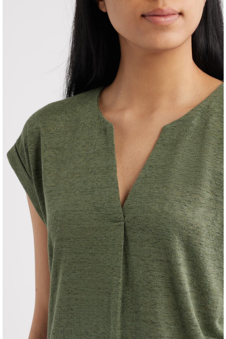 Caty Pleat Front Knit Top, Alternate, color, OLIVE MOSS