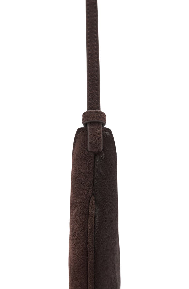 MANGO Leather & Genuine Calf Hair Shoulder Bag, Alternate, color,