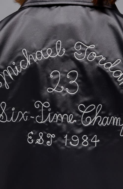 JORDAN JORDAN 40TH ANNIVERSARY WATER REPELLENT SATIN COACH'S JACKET