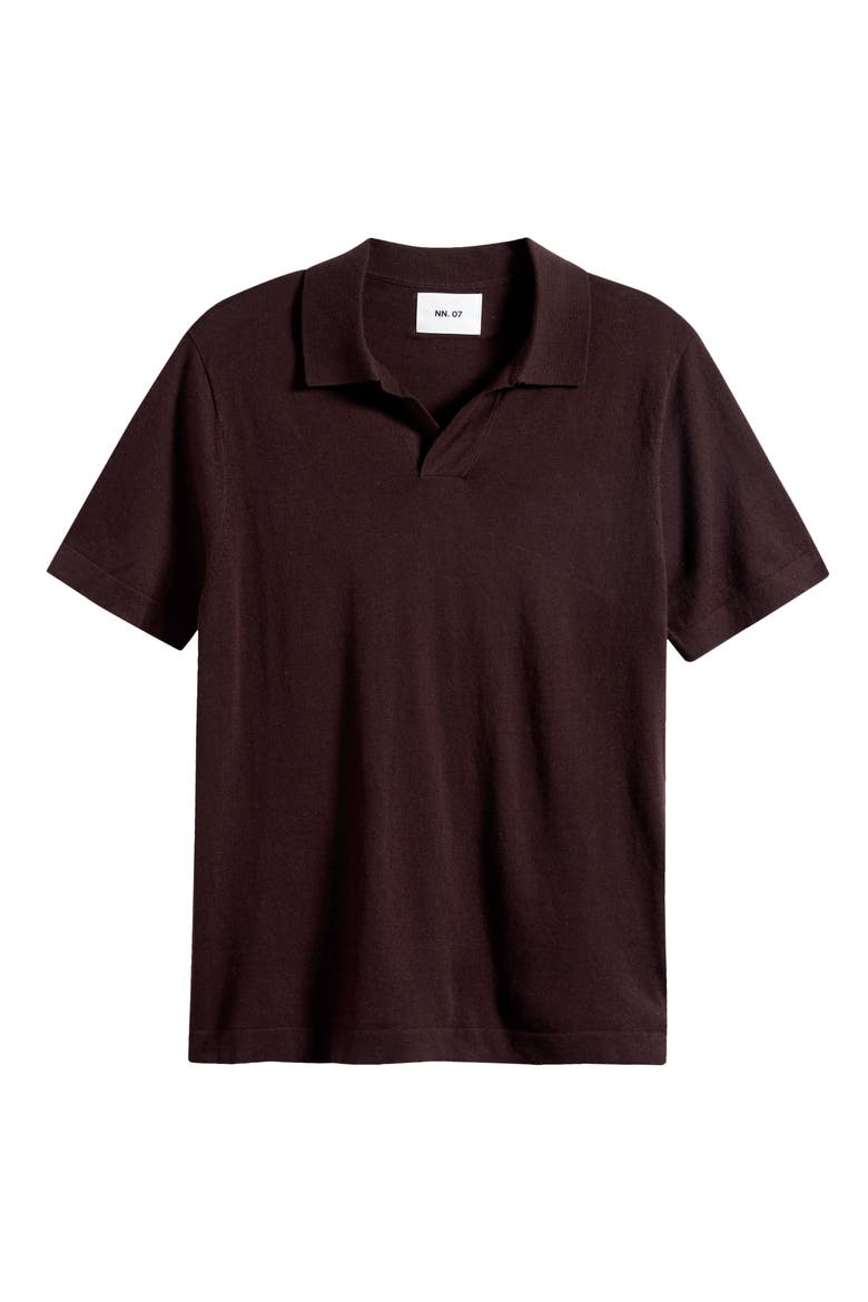 Ryan 6311 Cotton & Linen Johnny Collar Polo, Alternate, color, DUSKY PORT