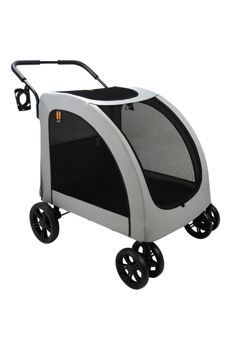 Chester Raincover Pet Stroller, 110 Pound Capacity, Main, color, Gray