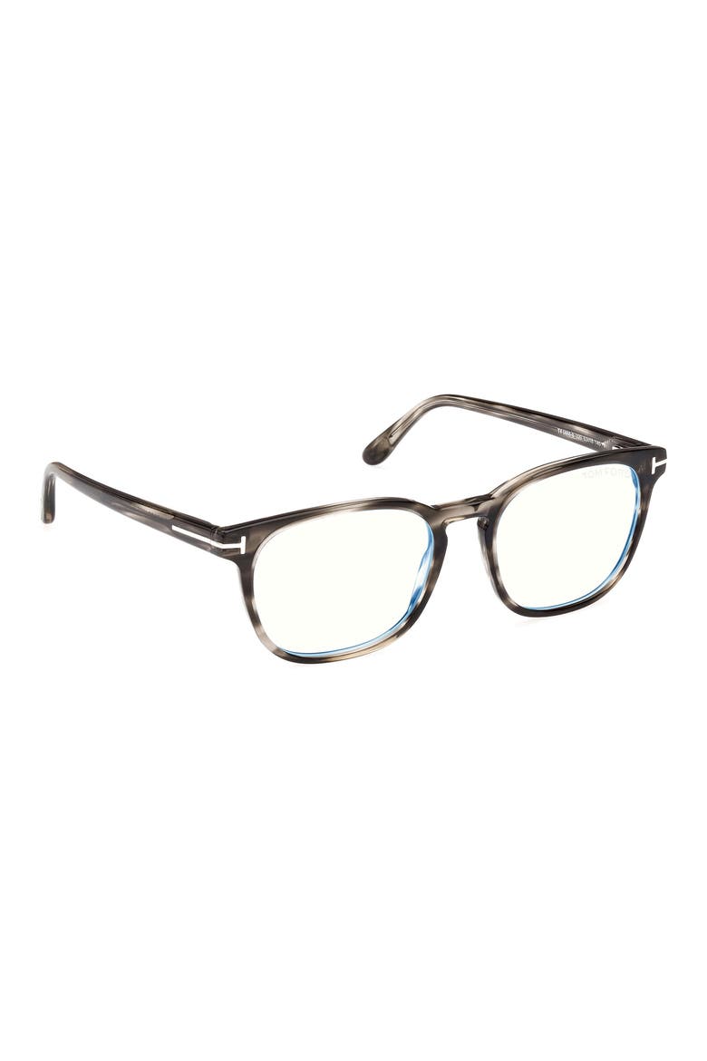 53mm Square Blue Light Blocking Glasses, Alternate, color, GREY/OTHER