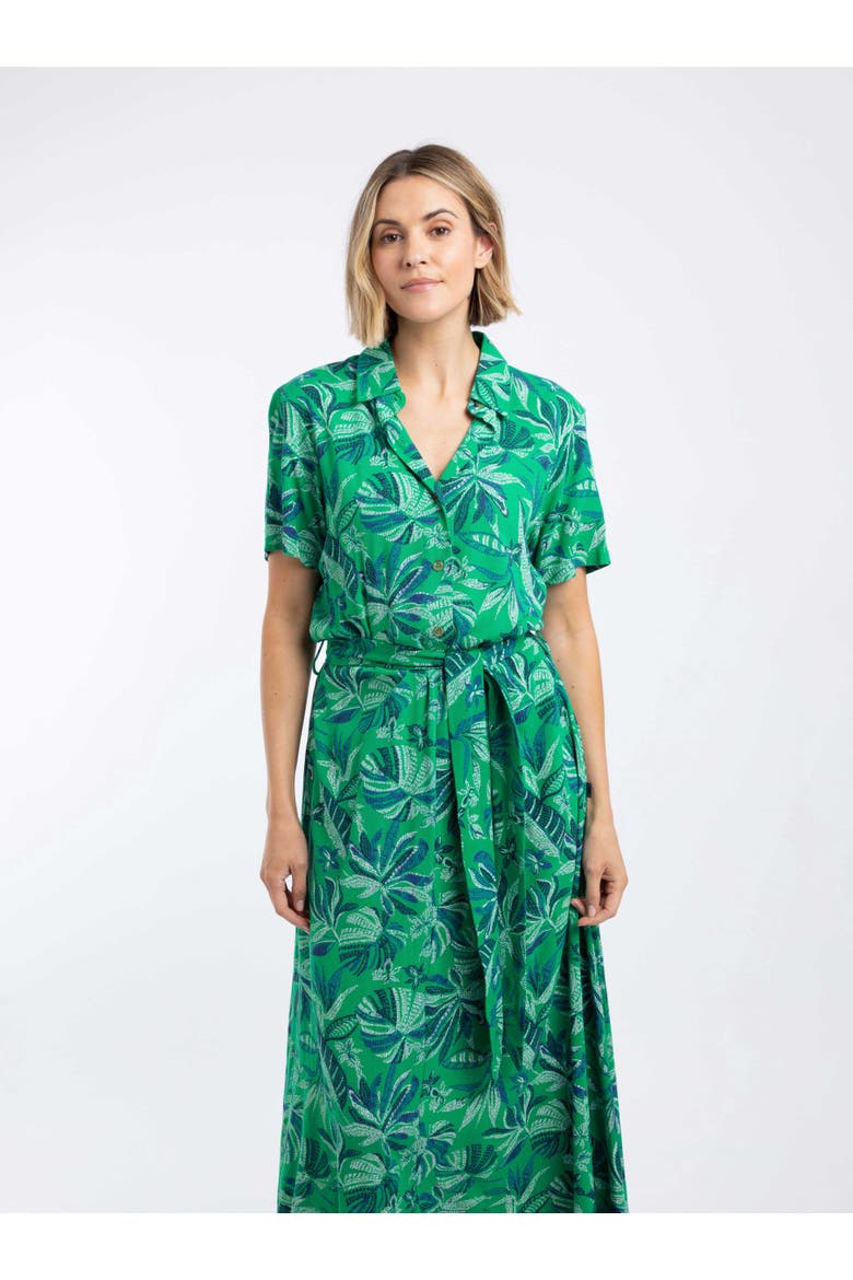 Neem Printed Shirt Dress, Alternate, color, Cactus Green