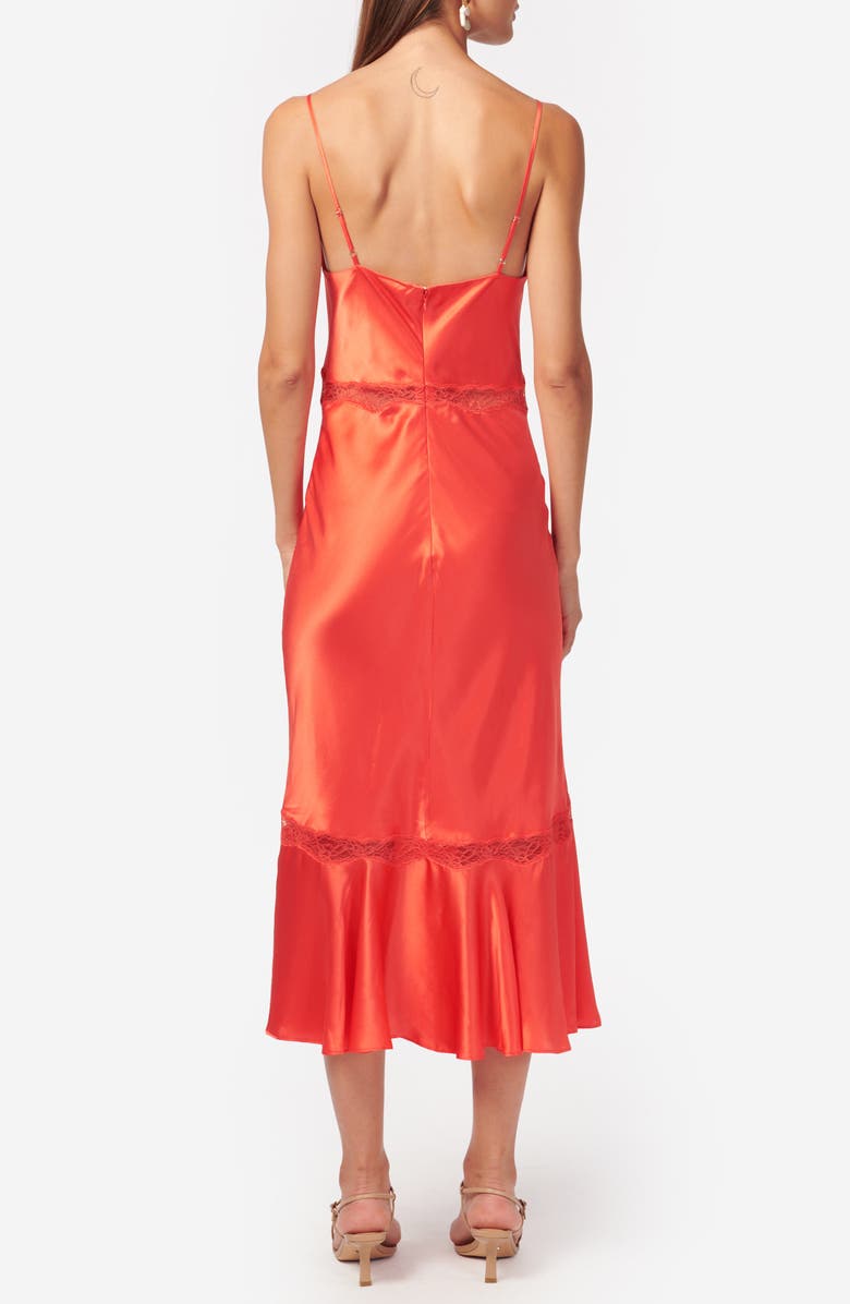 CAMI NYC Florentina Lace Trim Silk Satin Slipdress, Alternate, color, 