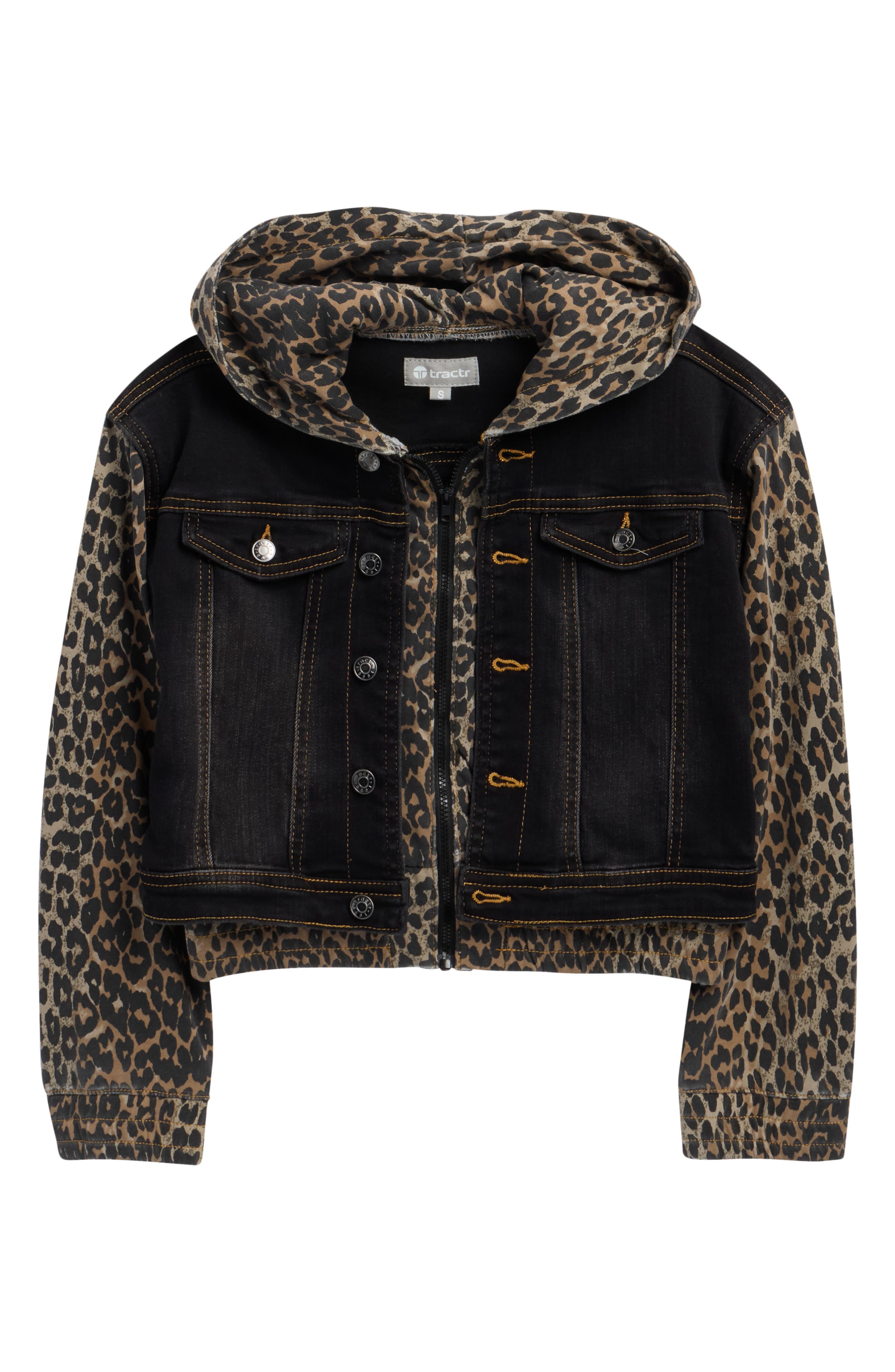 Kids' Leopard Print French Terry Combo Jacket