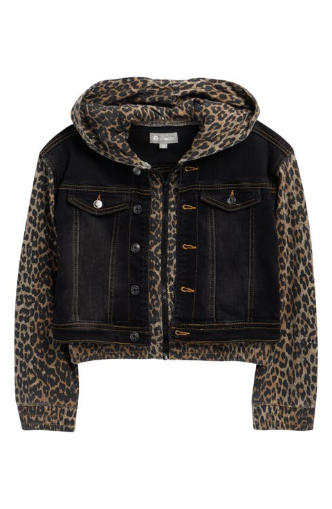 Kids' Leopard Print French Terry Combo Jacket