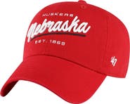 '47 Women's '47 Scarlet Nebraska Huskers Sidney Clean Up Adjustable Hat