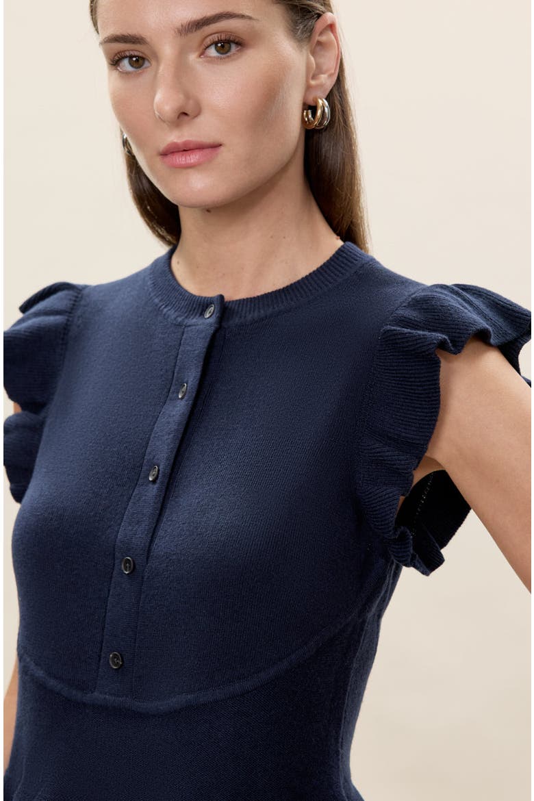 Rhea Knit Sweater, Alternate, color, Navy