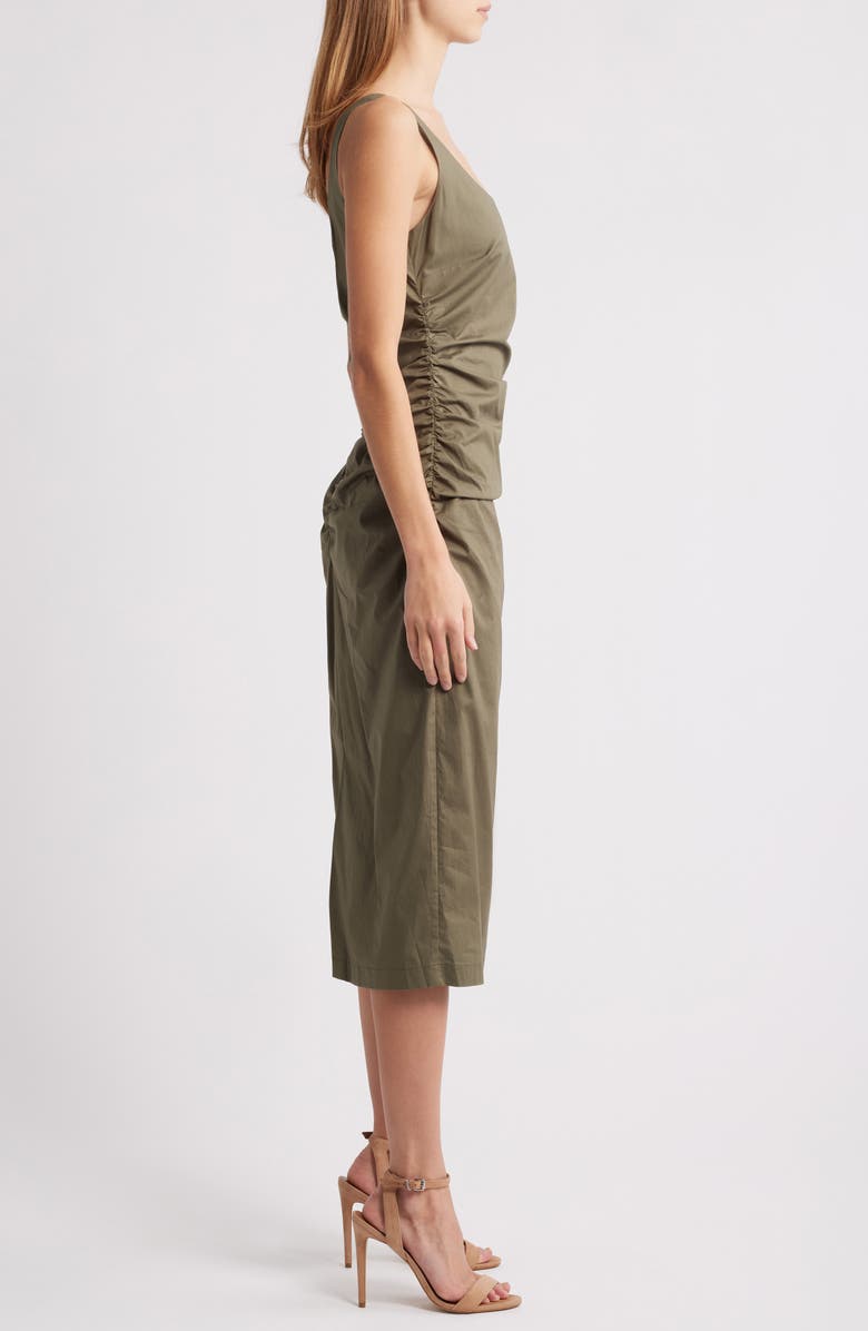 Charles Henry Ruched Tank Midi Dress, Alternate, color,