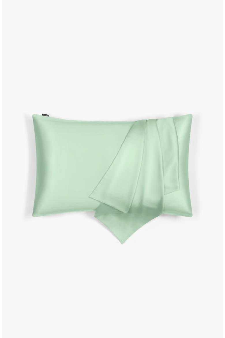 LILYHERB® Mint Silk Pillowcase, Alternate, color, Green