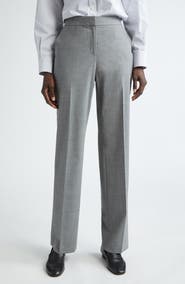 Lafayette 148 New York Irving Straight Leg Stretch Wool Pants