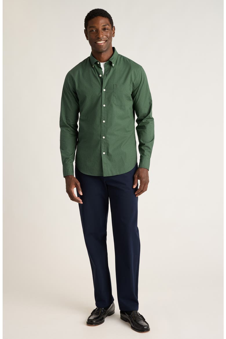 Everyday Slim Fit Microcheck Stretch Cotton Button-Down Shirt, Alternate, color, FREN CHECK GREEN