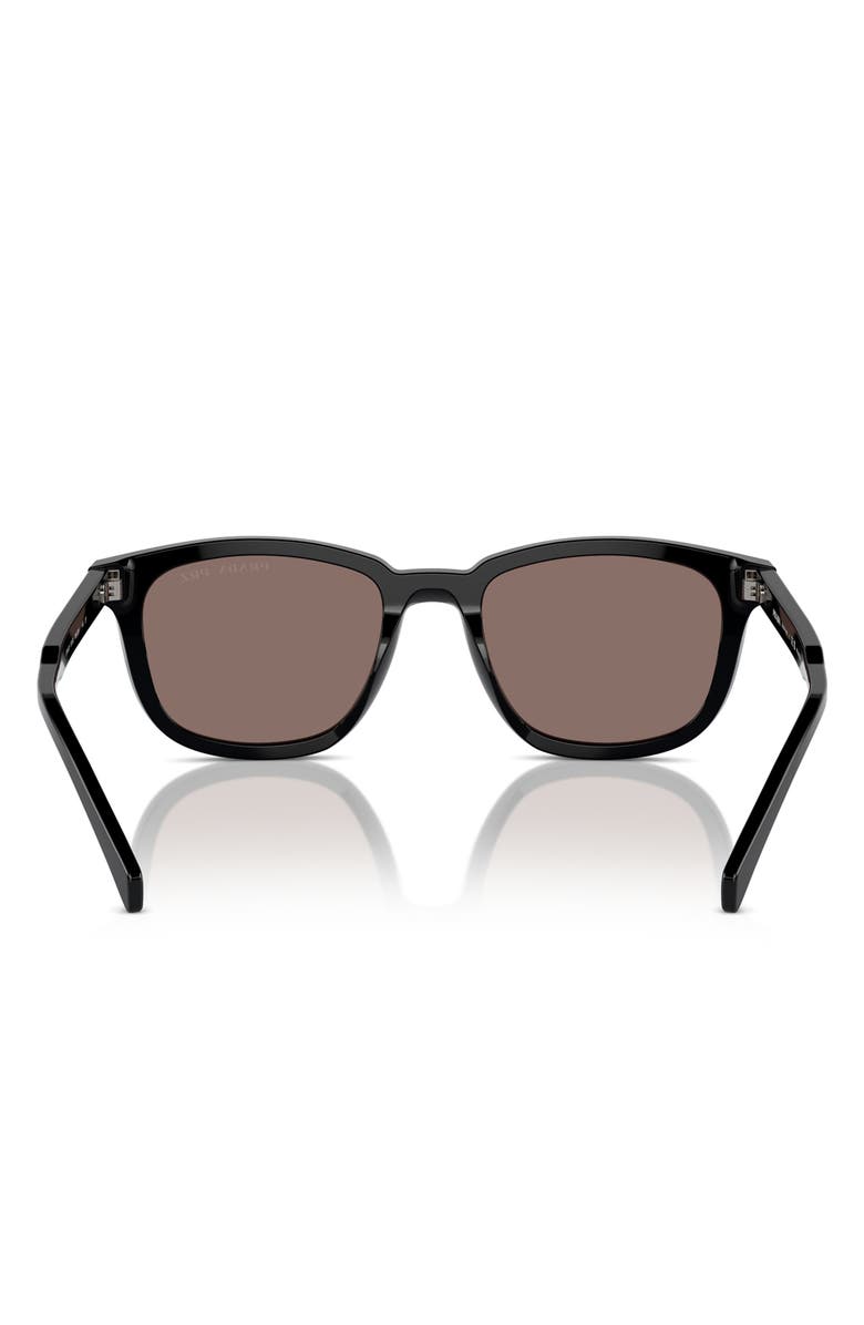 Prada 53mm Polarized Pillow Sunglasses, Alternate, color, Black