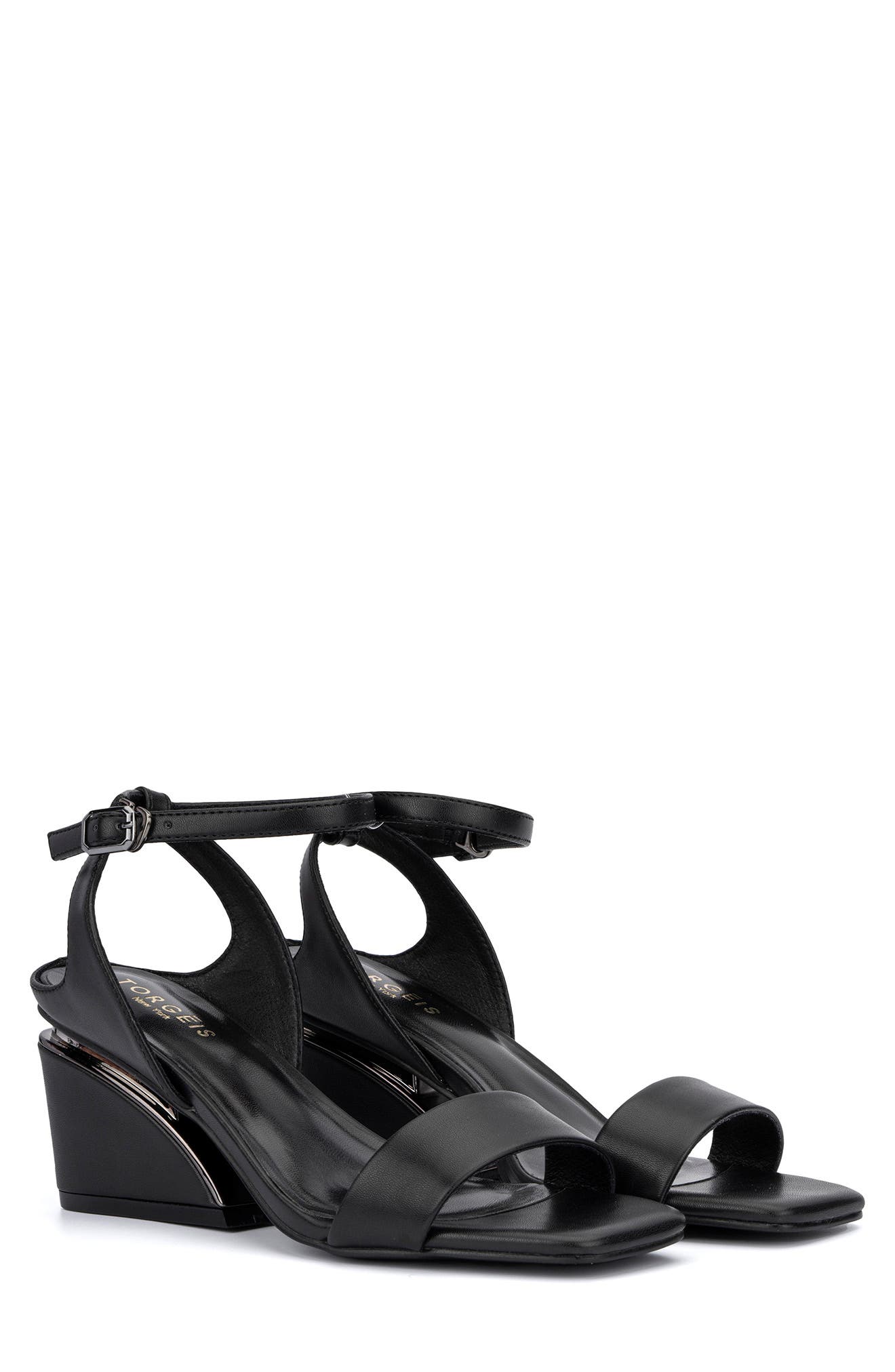 TORGEIS Candida Ankle Strap Block Heel Sandal