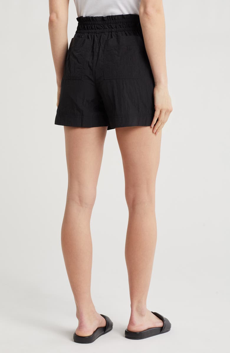 Democracy Paperbag Waist Shorts, Alternate, color, Black