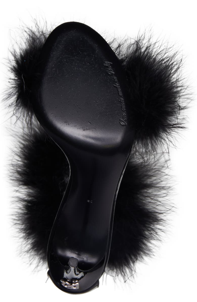 Dolce&Gabbana Feather Strap Sandal, Alternate, color,